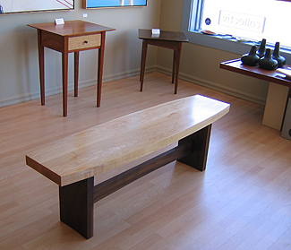 Maple and Walnut Bench.